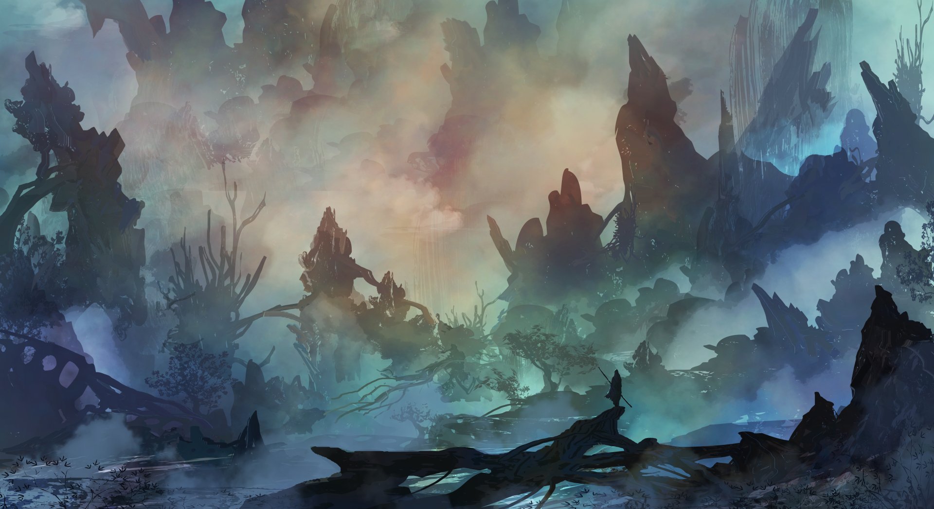 Enigmatic Smoke: A Fantasy Landscape in 4K Ultra HD Wallpaper by ...