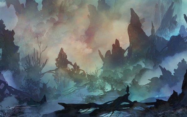 Fantasy Landscape Smoke HD Wallpaper | Background Image