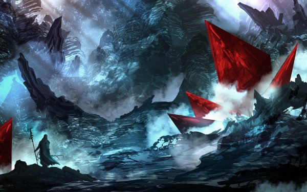 Fantasy Landscape Warrior HD Wallpaper | Background Image
