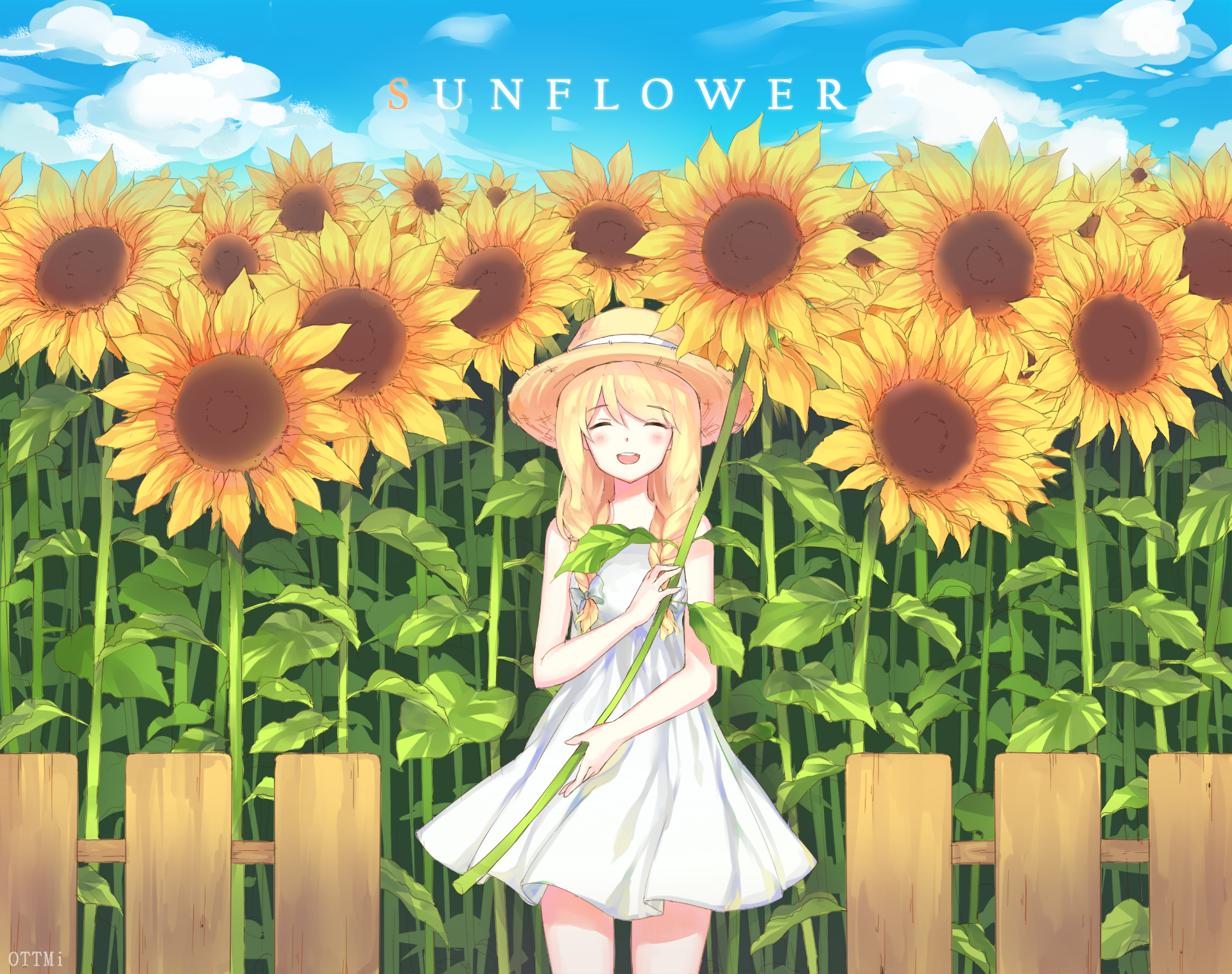 Sunflower Anime Drawing by sophia123 - DragoArt
