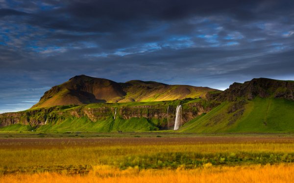 Nature Seljalandsfoss Waterfalls Landscape Iceland Mountain HD Wallpaper | Background Image