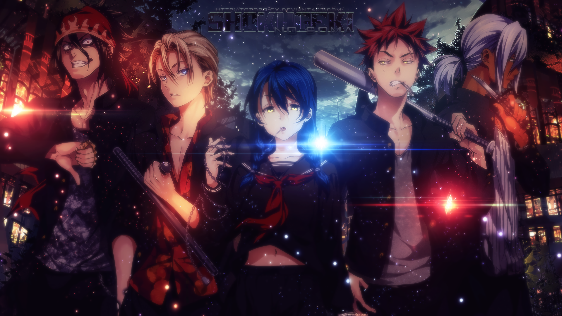 Anime Food Wars: Shokugeki no Soma HD Wallpaper by 斉藤カズ