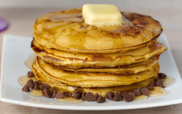 syrup chocolate butter breakfast food pancake HD Desktop Wallpaper | Background Image