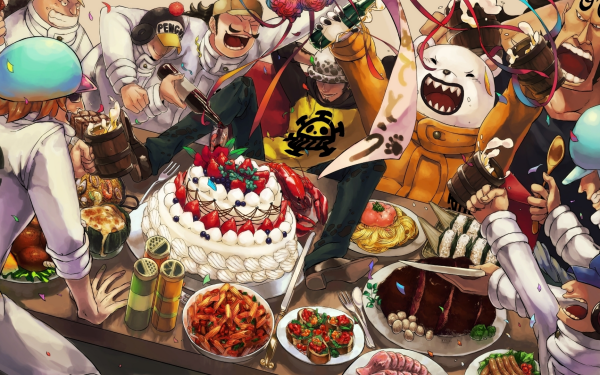 Anime One Piece Trafalgar Law Bepo Jean Bart Penguin Shachi HD Wallpaper | Background Image