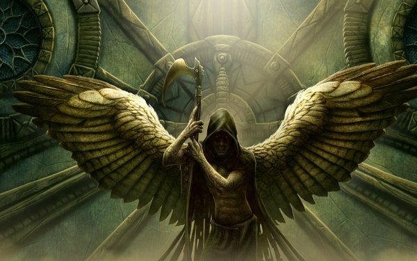 Dark Angel Scythe Wings Evil Hood HD Wallpaper | Background Image