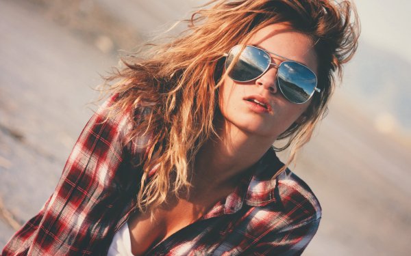 Women Mood Model Sunglasses Brunette Sunny HD Wallpaper | Background Image