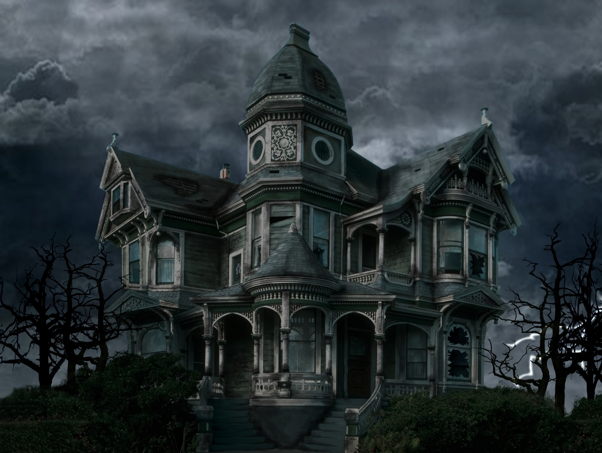 dark house wallpaper