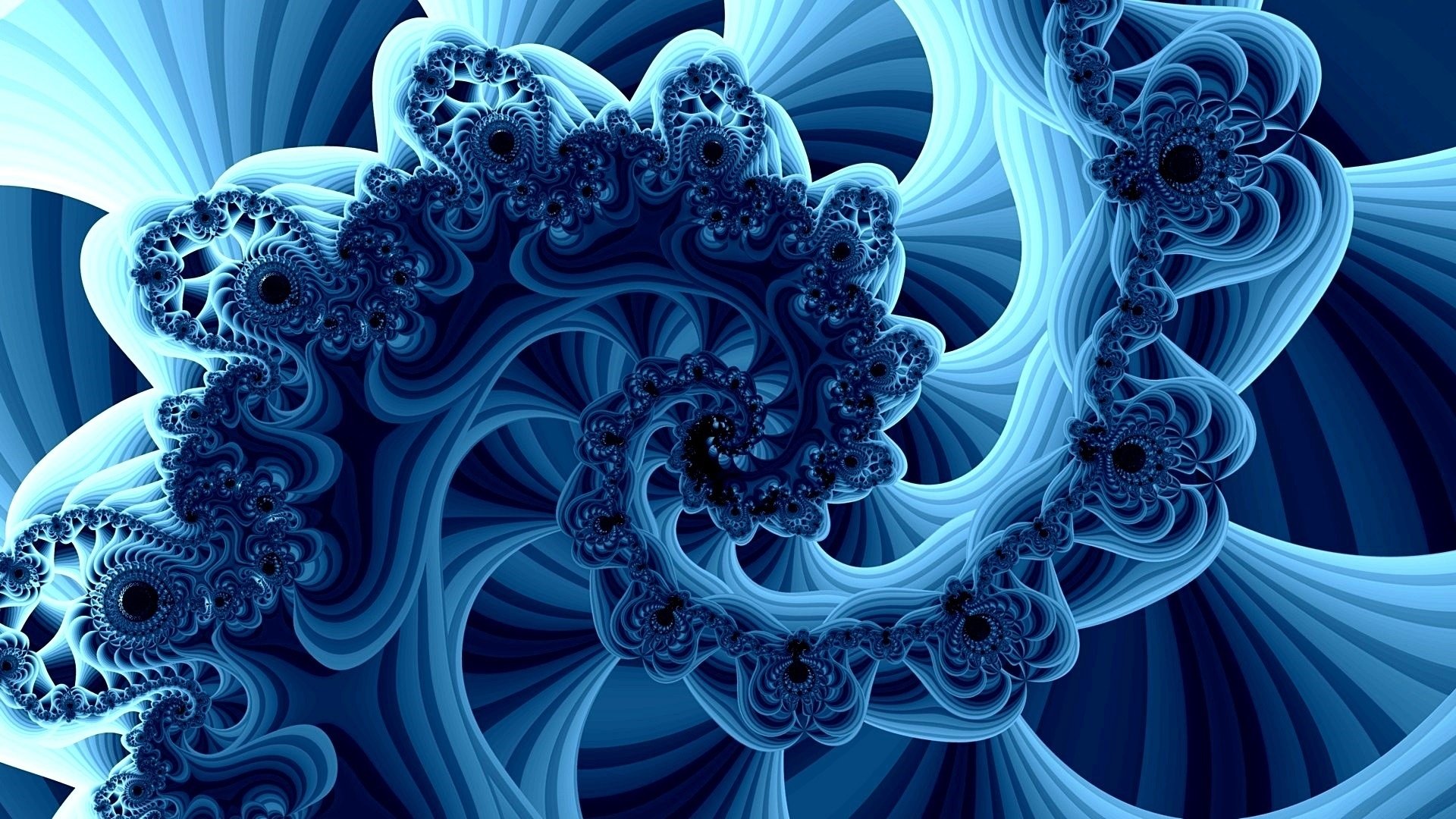 Download Pattern Psychedelic Trippy Blue Design Abstract Fractal  HD Wallpaper