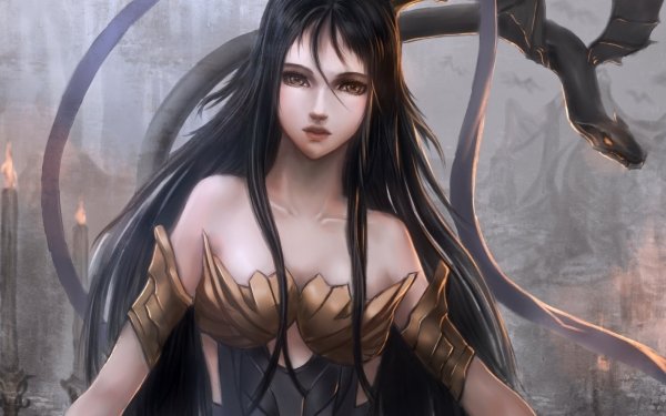 Anime Original Long Hair Black Hair HD Wallpaper | Background Image
