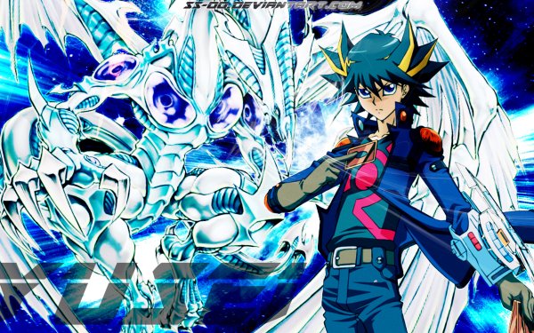 Anime Yu-Gi-Oh 5D's Yusei Fudo Yu-Gi-Oh! Yu-Gi-Oh! 5D's Stardust Dragon Dragon HD Wallpaper | Background Image