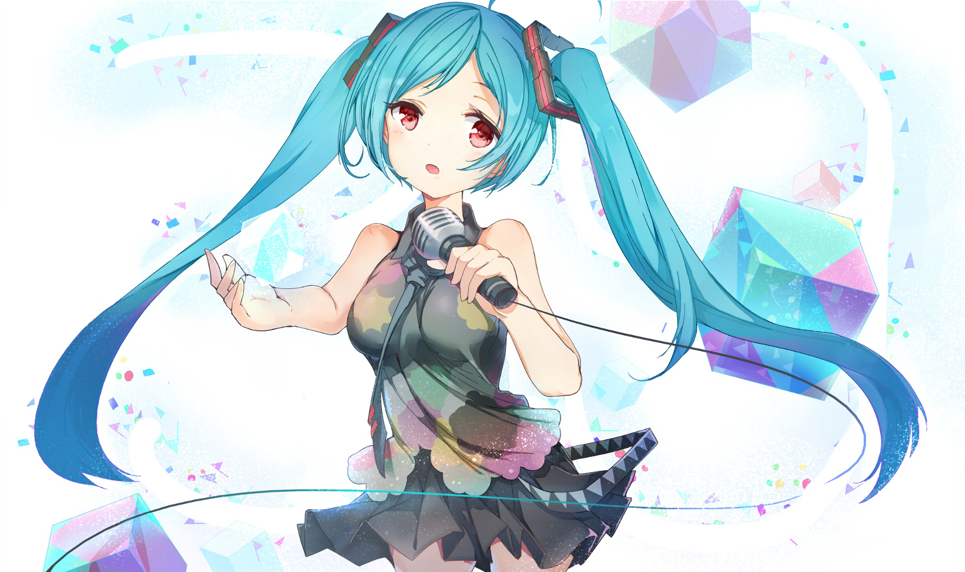 Hatsune Miku HD Wallpaper: The Vocaloid Star Shines Bright by 迷途羊