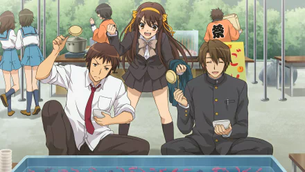 Suzumiya Haruhi no Yuuutsu Itsuki Koizumi Kyon (Haruhi) Haruhi Suzumiya Anime The Melancholy of Haruhi Suzumiya HD Desktop Wallpaper | Background Image