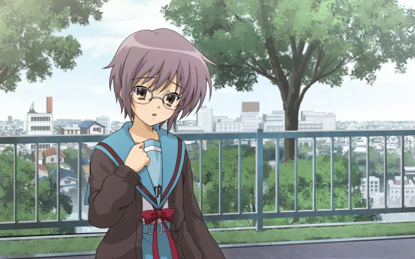 Suzumiya Haruhi no Yuuutsu Yuki Nagato Anime The Melancholy of Haruhi Suzumiya HD Desktop Wallpaper | Background Image