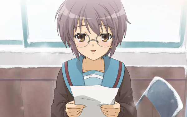 Suzumiya Haruhi no Yuuutsu Yuki Nagato Anime The Melancholy of Haruhi Suzumiya HD Desktop Wallpaper | Background Image