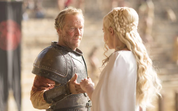 Iain Glen Jorah Mormont Daenerys Targaryen Emilia Clarke TV Show Game Of Thrones HD Desktop Wallpaper | Background Image