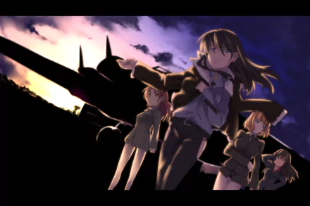 Minna-Dietlinde Wilcke Gundula Rall Federica N. Doglio Adolfine Galland Anime Strike Witches HD Desktop Wallpaper | Background Image