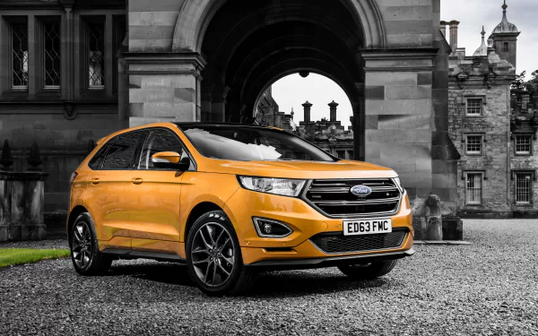 orange car car SUV Ford vehicle Ford Edge HD Desktop Wallpaper | Background Image