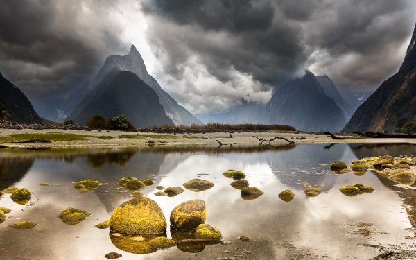 Nature Landscape Reflection Mountain Cloud HD Wallpaper | Background Image