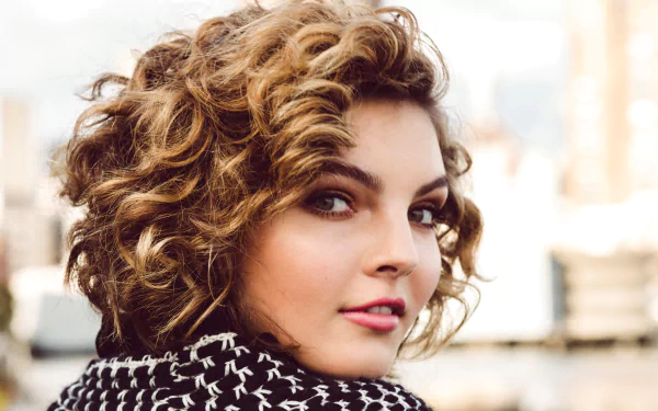 face hazel eyes curl brunette American actress woman Camren Bicondova HD Desktop Wallpaper | Background Image