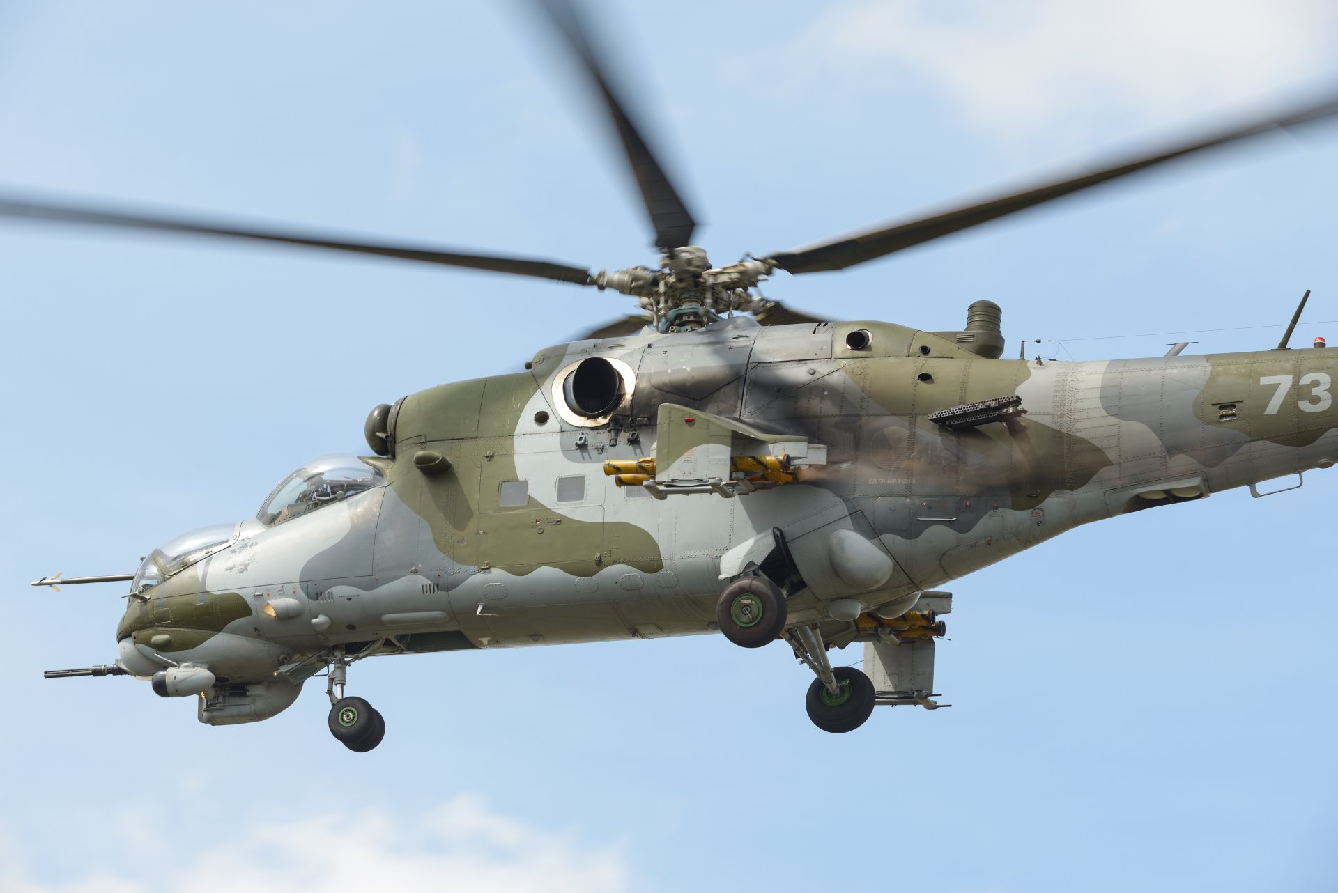Download Attack Helicopter Helicopter Military Mil Mi-24 4k Ultra HD Wallpaper
