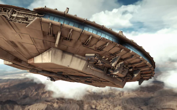 Millennium Falcon video game Star Wars Battlefront (2015) HD Desktop Wallpaper | Background Image