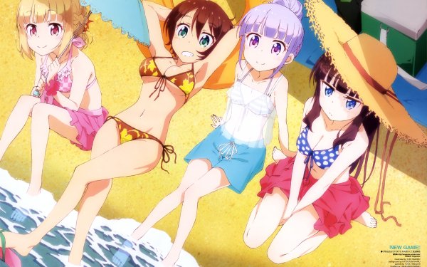 Anime New Game! Aoba Suzukaze Hifumi Takimoto Yun Iijima Hajime Shinoda HD Wallpaper | Background Image