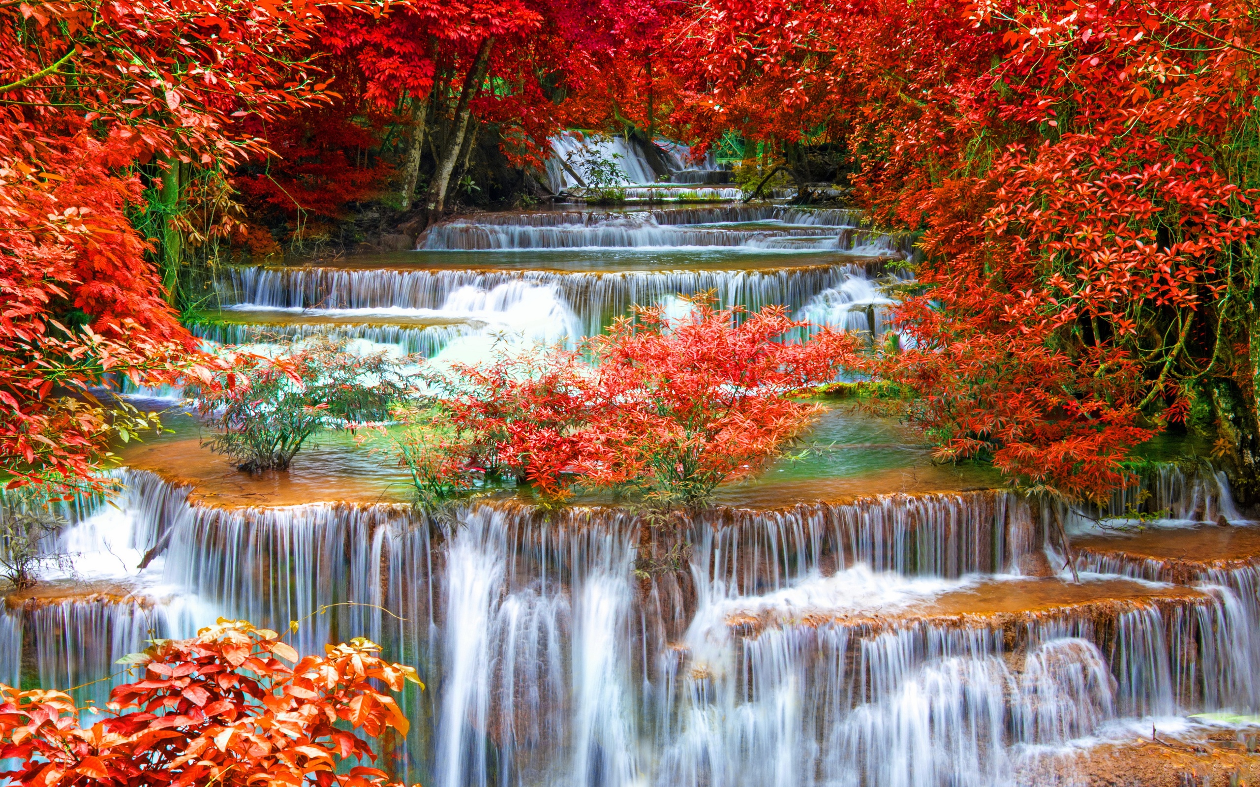 Download Fall Nature Waterfall HD Wallpaper