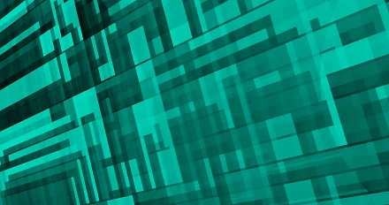 Abstract green geometric grid of overlapping translucent rectangles, 4K Ultra HD PC desktop wallpaper and background.