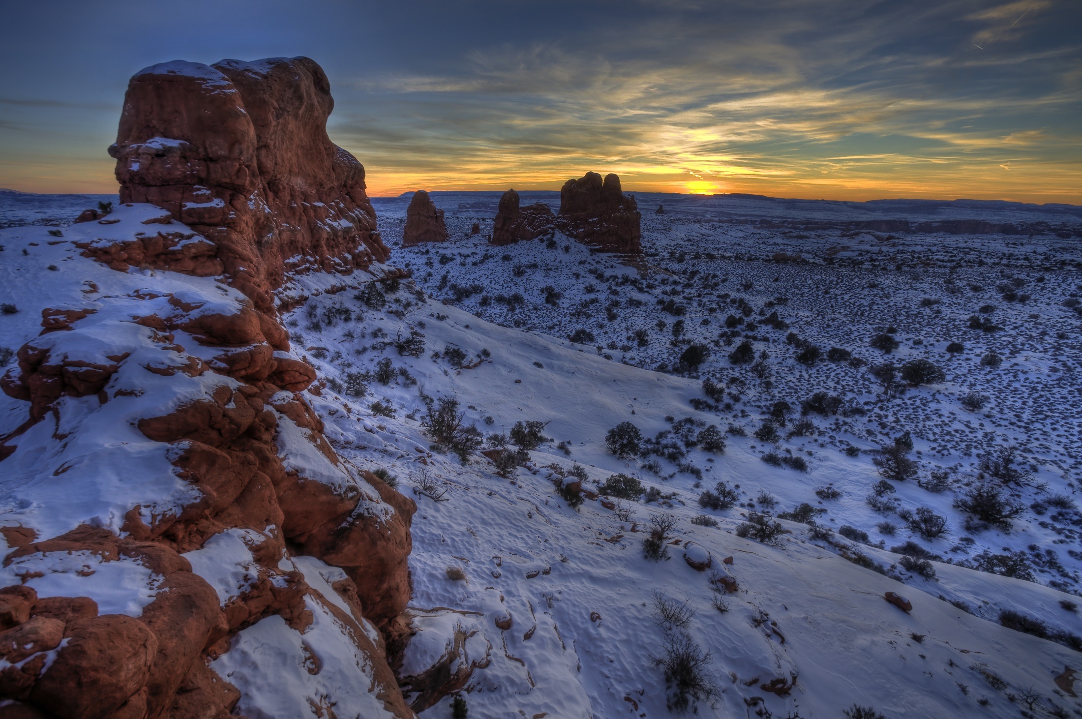 Sunset on Arches National Park by skeeze