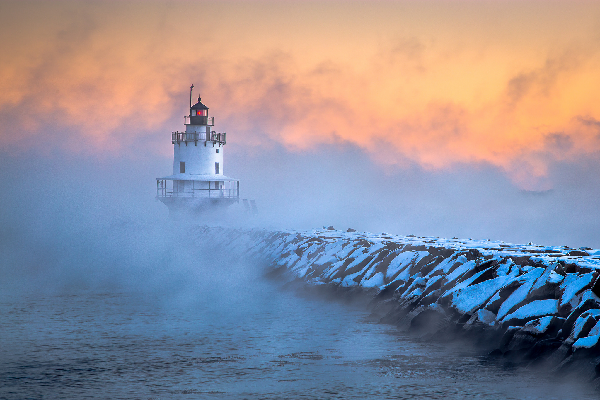 Lighthouse in a Storm by Ben Williamson