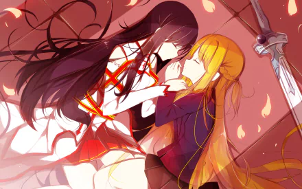 Accel World Sword Art Online Kuroyukihime (Accel World) Asuna Yuuki Anime crossover HD Desktop Wallpaper | Background Image