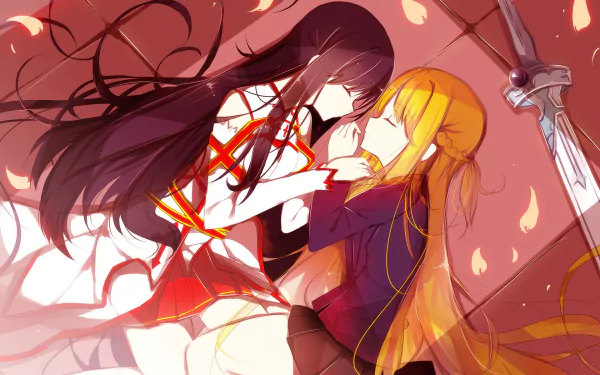 Accel World Sword Art Online Kuroyukihime (Accel World) Asuna Yuuki Anime crossover HD Desktop Wallpaper | Background Image
