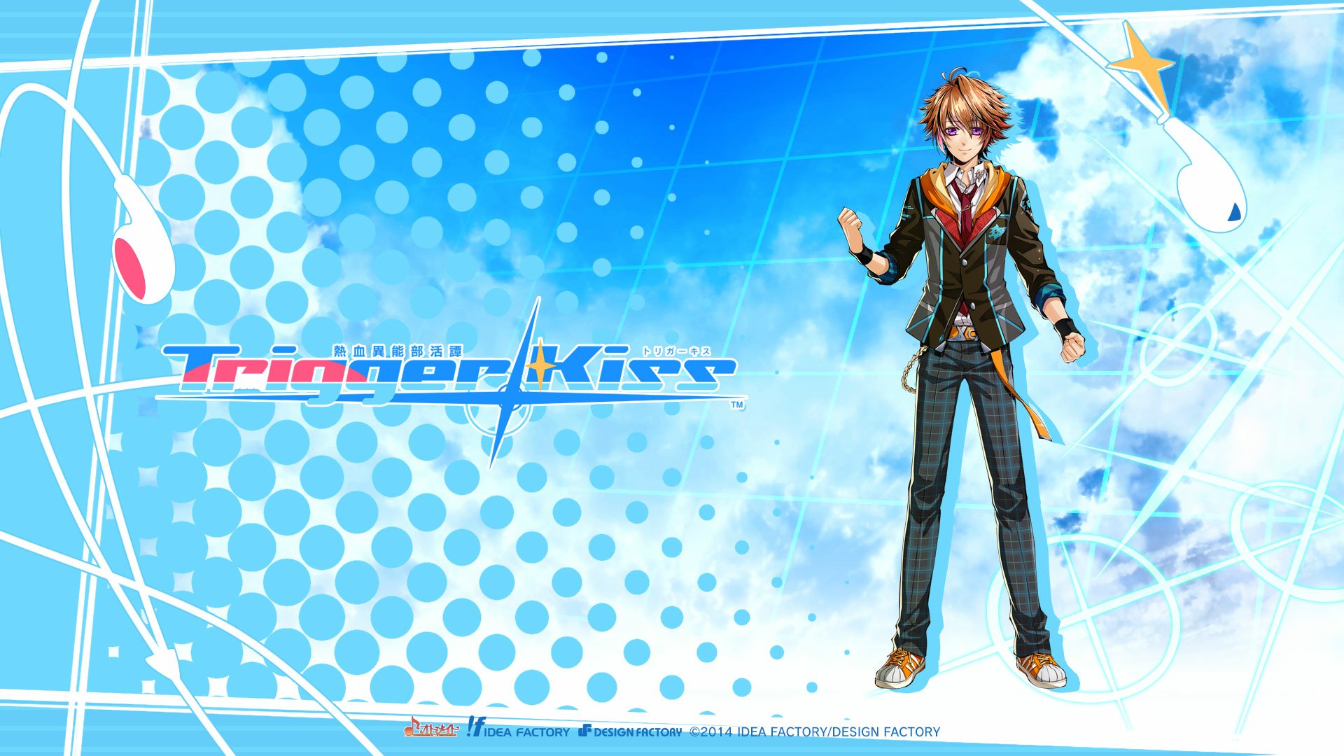 Download Anime Nekketsu Inou Bukatsu-tan Trigger Kiss HD Wallpaper by Yuki Kinami