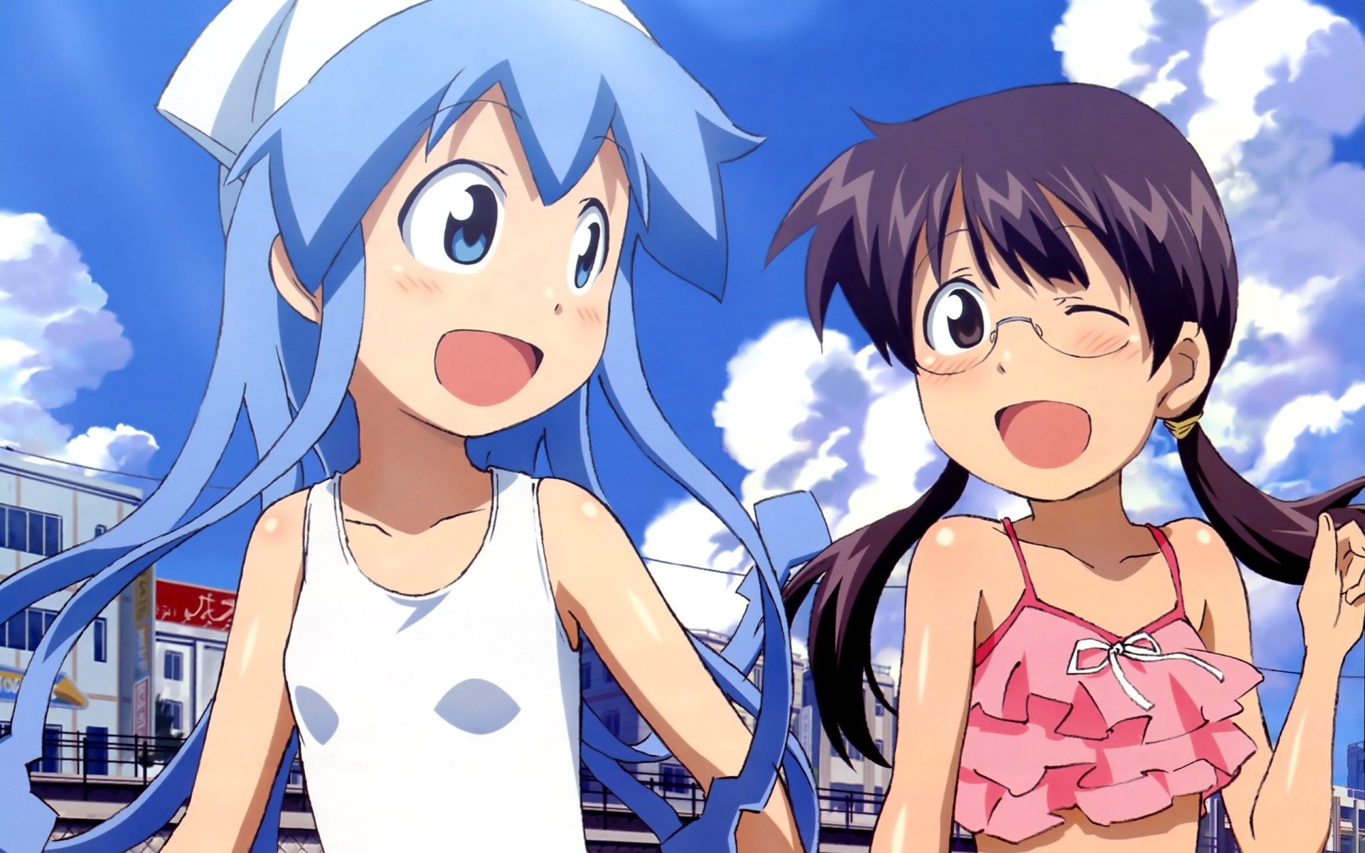 Download Ika Musume Anime Squid Girl HD Wallpaper