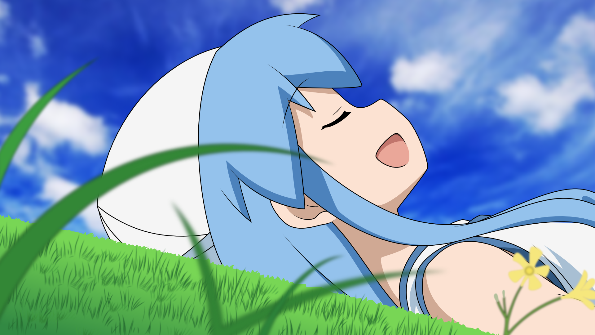 Download Ika Musume Anime Squid Girl HD Wallpaper