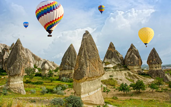 cloud Turkey vehicle hot air balloon HD Desktop Wallpaper | Background Image