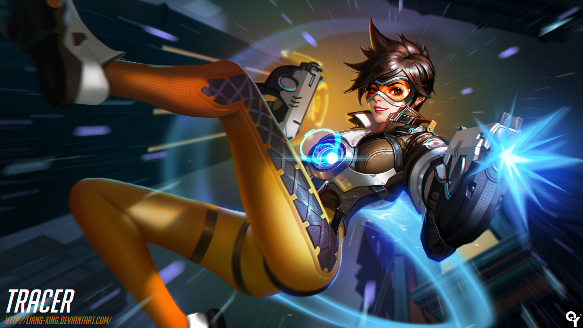 Video Game Overwatch Tracer (Overwatch) Wallpaper