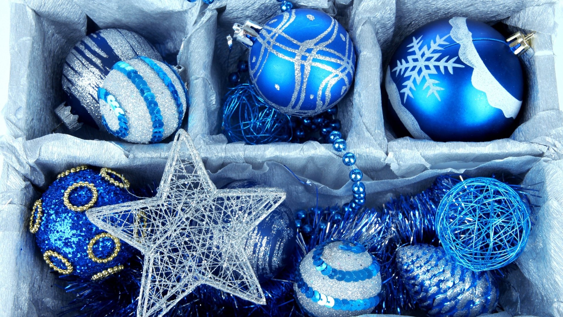 Download Star Silver Blue Christmas Ornaments Holiday Christmas HD ...