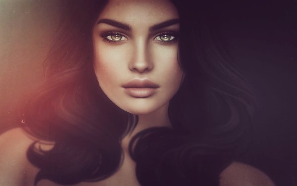 Women Face Brunette HD Wallpaper | Background Image