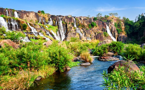 Earth Waterfall Waterfalls Vietnam Nature Rock & Roll HD Wallpaper | Background Image