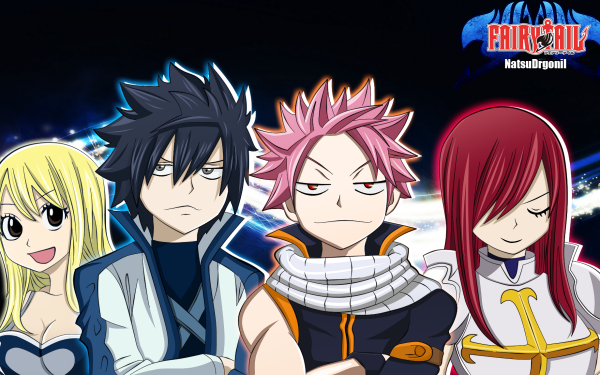 Anime Fairy Tail Lucy Heartfilia Natsu Dragneel Erza Scarlet Gray Fullbuster HD Wallpaper | Background Image