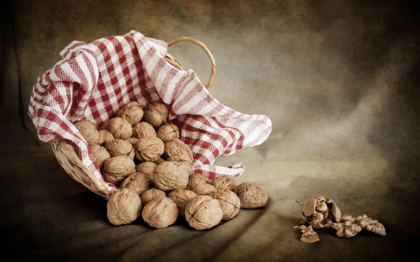 basket nut food walnut HD Desktop Wallpaper | Background Image