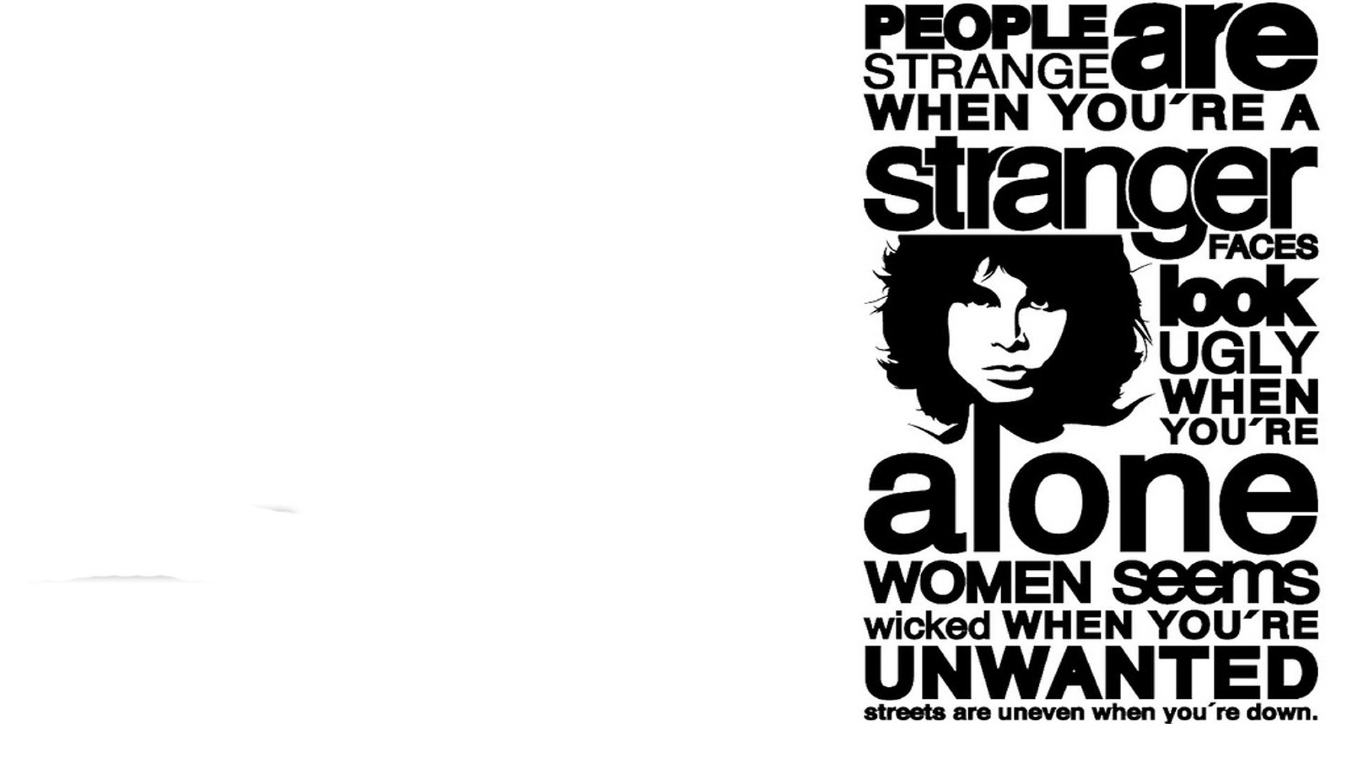 Words To People Are Strange By The Doors Hd Wallpaper