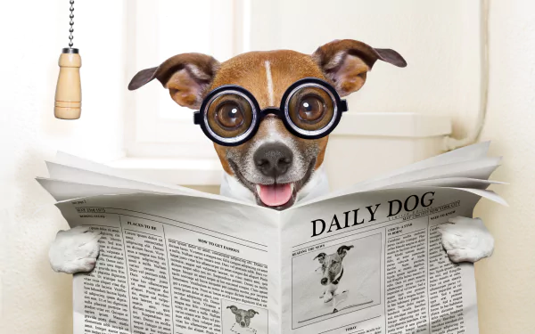  Reading a newspapaper on the loo