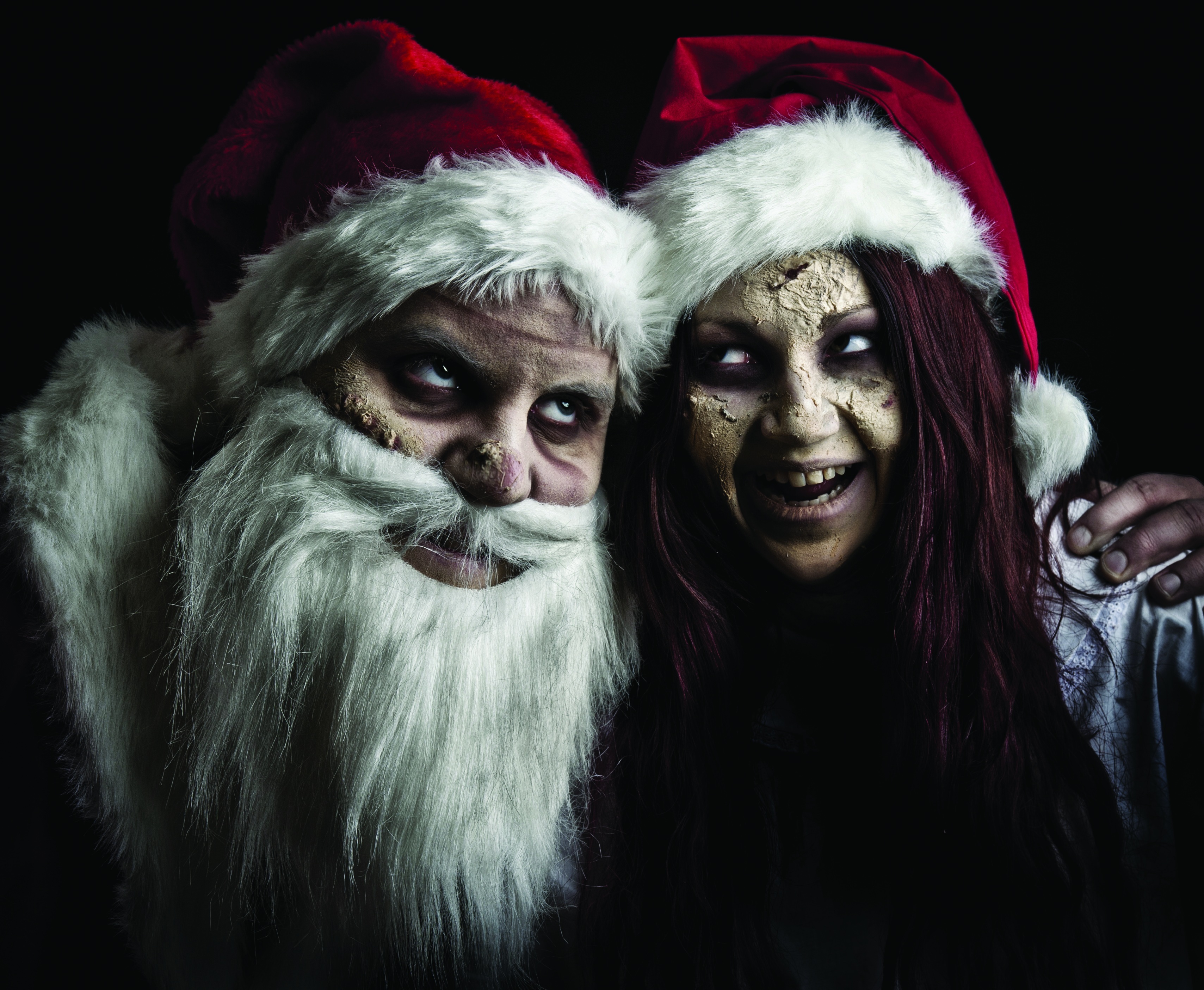 Creepy Santa and Mrs. Claus