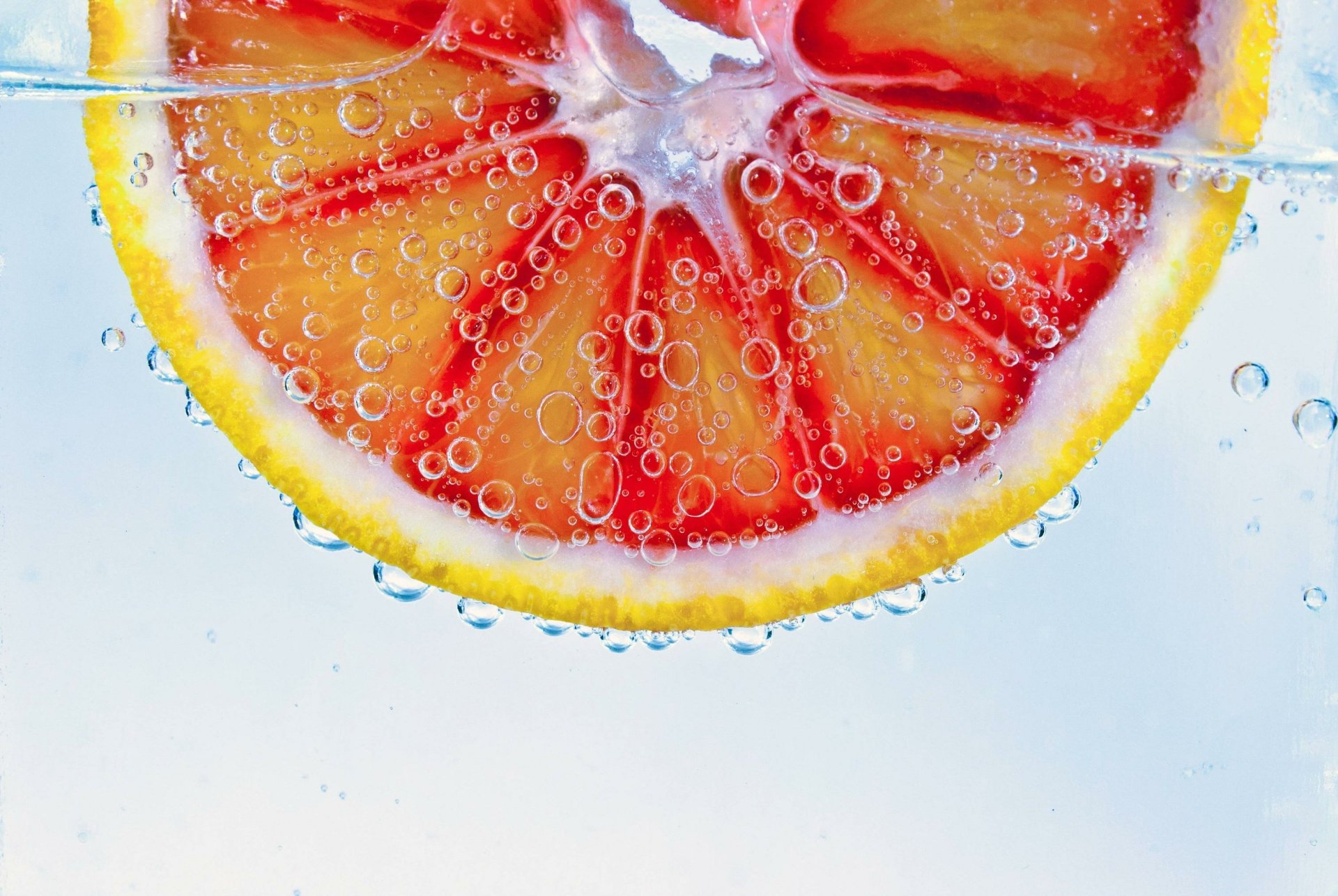 Download Fruit Bubble Water Orange (Fruit) Food Blood Orange HD Wallpaper