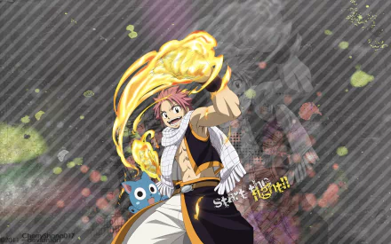 Happy (Fairy Tail) Natsu Dragneel Anime Fairy Tail HD Desktop Wallpaper | Background Image