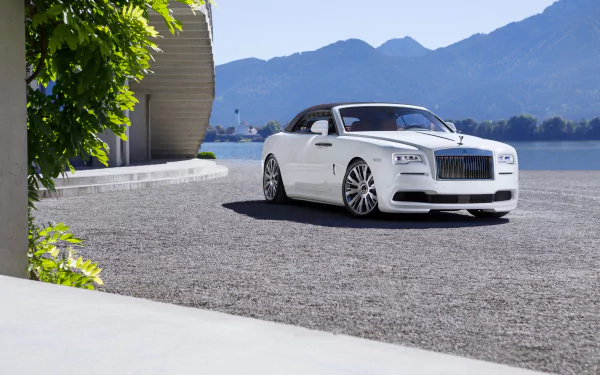 car white car Rolls-Royce vehicle Rolls-Royce Dawn HD Desktop Wallpaper | Background Image
