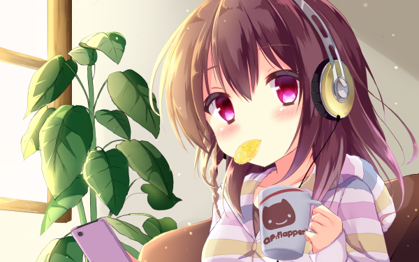 Anime Girlish Number Chitose Karasuma Headphones HD Wallpaper | Background Image