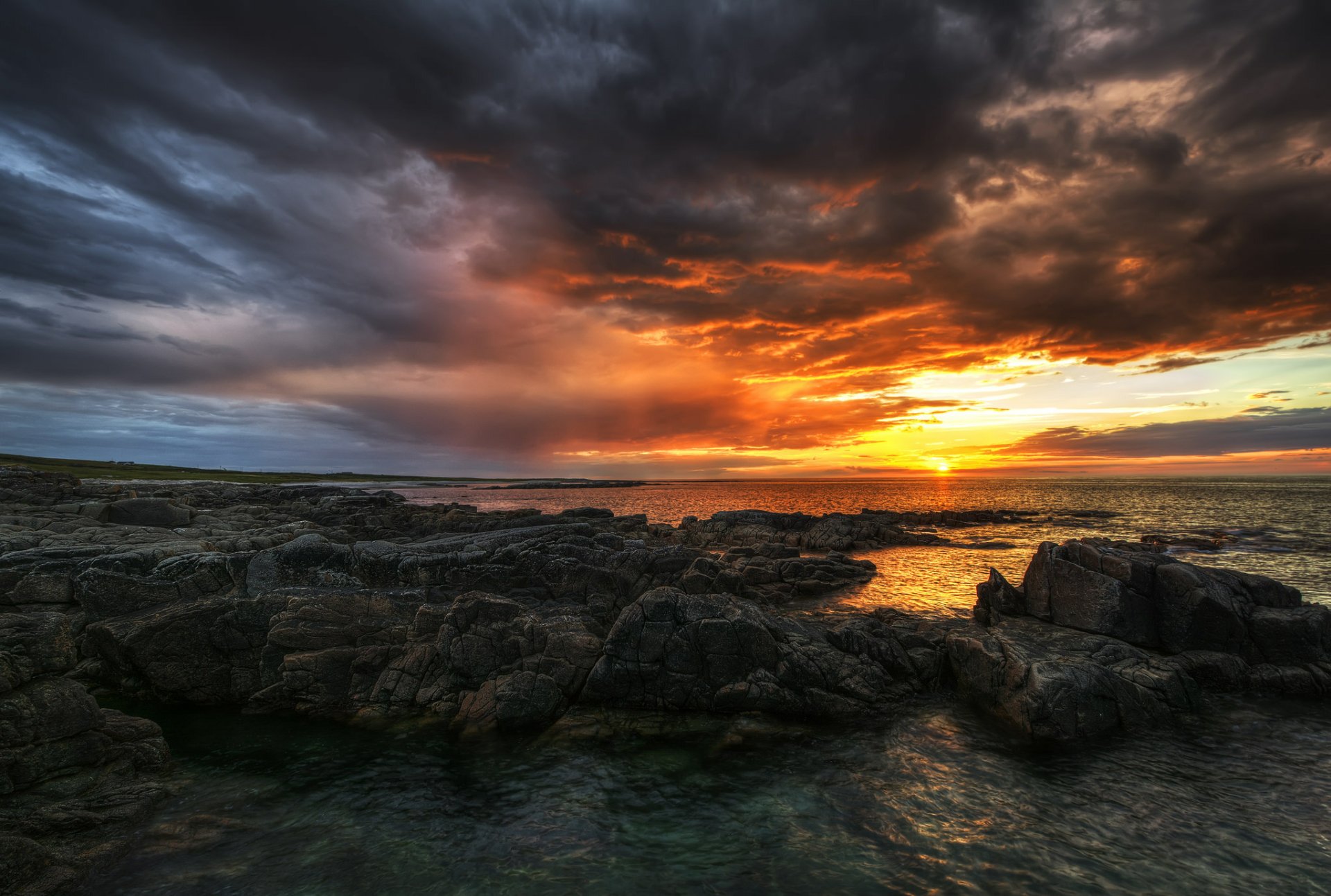 Download Horizon Cloud Sea Ocean Nature Sunset HD Wallpaper | 2048x1379 ...